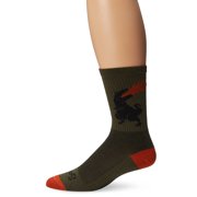 SockGuy Mens Dinosaur Wool Socks, Olive, Large/X-Large