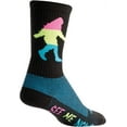 thumbnail image 1 of SockGuy Wool Neon Sasquatch Socks 6 inch Black Small Medium Unisex Synthetic, 1 of 2