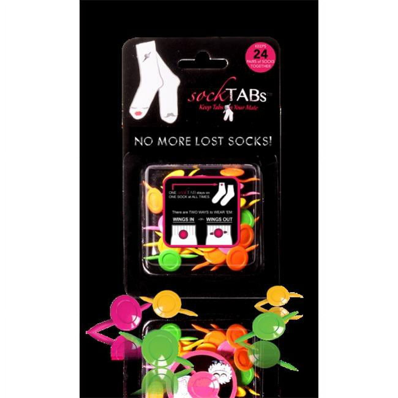 SockTABs Neon Color Socks Tabs 24 Pack