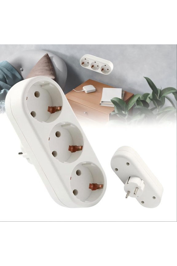 Socket 3 Standard Socket Holes With Plug European Off On Round Tools & Home Improvement
