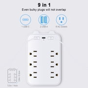 Socket,9-in-1 6-outlet With 2 Usb 1 With 2 Usb 6-outlet With 2 Usb 1 Usb-c 1 Usb-c Buzhi Office. Huiop Yaliya