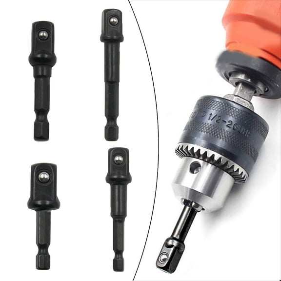 Socket Adapter 3/8 1/2In Nut Driver Sockets For Screwdriver Driver 12.7×73Mm Fangkenuo