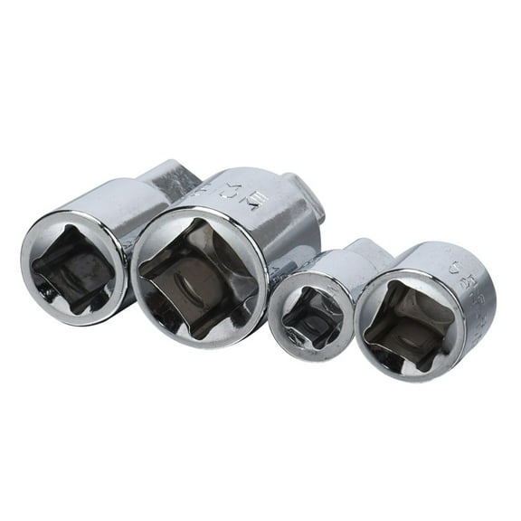 Socket Adapter Reducer Set, 4 Pc 1/4" to 3/8" 1/2 Inch Drive Socket Adapter, Vanadium Drop Forged Heat Treated Steel Spring Bearing Detent Lock for Pneumatic Wrenches Ratchets