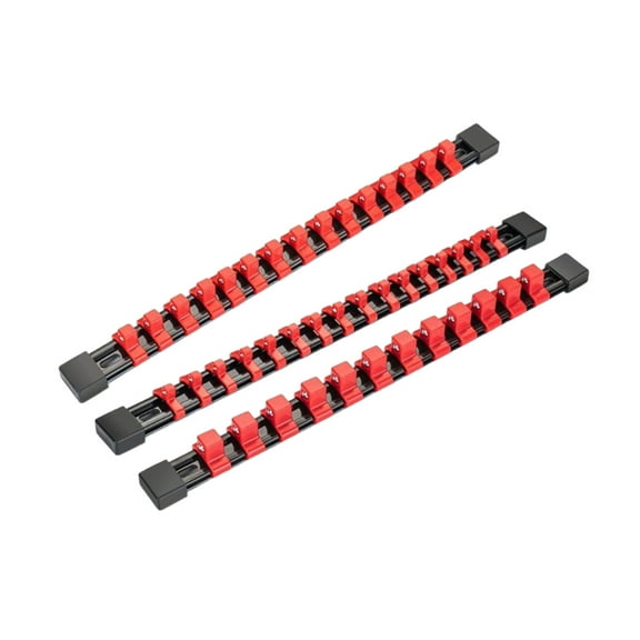 Socket Arrange Socket Holder Rail Efficient Tool Storage Solution Tool Organized for Quick Retrieval 3PCS Set