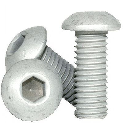 Socket Button Head Cap Screw, 3/8-16 x 1/2", Alloy Steel, Mechanical Zinc, Hex Socket (Quantity: 500)