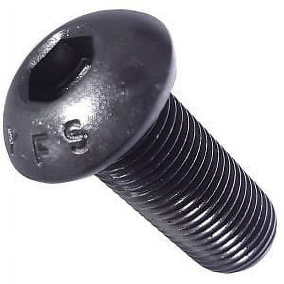 Socket Button Head Cap Screw, M4-0.7 x 6mm, Alloy Steel Metric Class 12.9, Black Oxide, Hex Socket (Quantity: 2500)