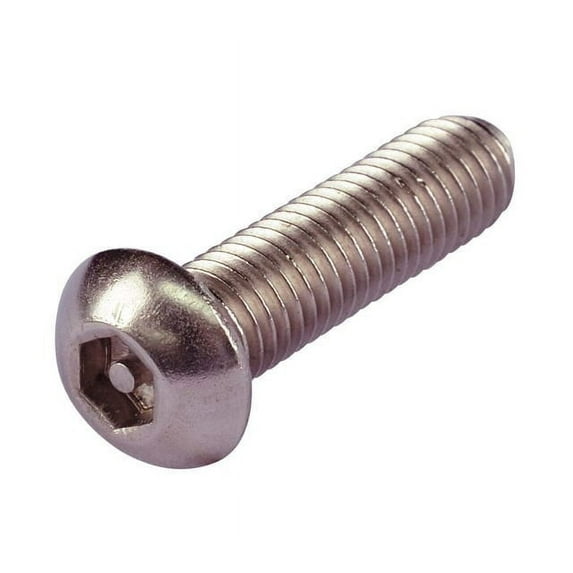 Socket Button Head Cap Screw with Center Pin, 5/16-18 x 5/8", Stainless Steel 18-8, Hex Socket + Center Pin (Quantity: 100)