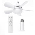 thumbnail image 1 of Socket Ceiling Fans with Lights and Remote - Fan Light Dimmable Led Bulb,Screw in Small, 1 of 8