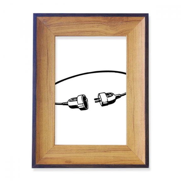 Socket Charging Cable Plug Pattern Photo Frame Exhibition Display Art Desktop Painting