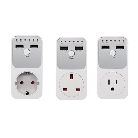 Socket,Countdown Socket With Time Switch 2 Usb Time Appliances Socket With 2 Dsfen Buzhi Mewmewcat Or
