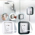 thumbnail image 1 of Socket Cover Waterproof, Self-adhesive Electrical Outlet Protector for Bathroom and Kitchen, Transparent Polystyrene Wall Plate with 90-degree Opening Lid, Topliu, 1 of 9