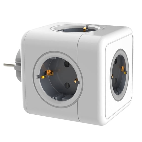 Socket Cube Expandable Power Distributor Compact 5 Way Electrical Strip Plug Adapter for Home Kitchen Use