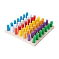 thumbnail image 1 of Socket Cylinders Toy Wooden Finger Training Board Color Recognition Fine Motor Skills for Preschool Kids, 1 of 9
