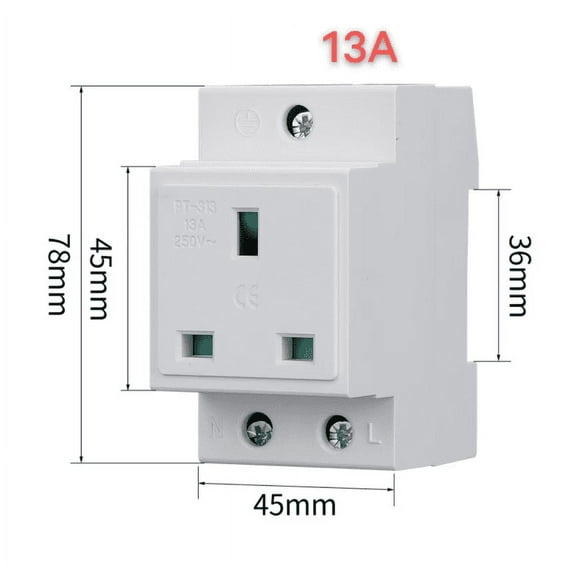 Socket DIN Rail Socket Built In Protective Contact Earthing Contact Outlet For Distribution Panel Modular Socket Power Socket
