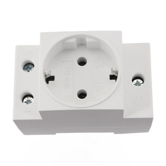 Socket Din Rail Socket Built In Protective Contact Earthing Contact Outlet For Distribution Panel Modular Socket Power Socket Eu Smile Home