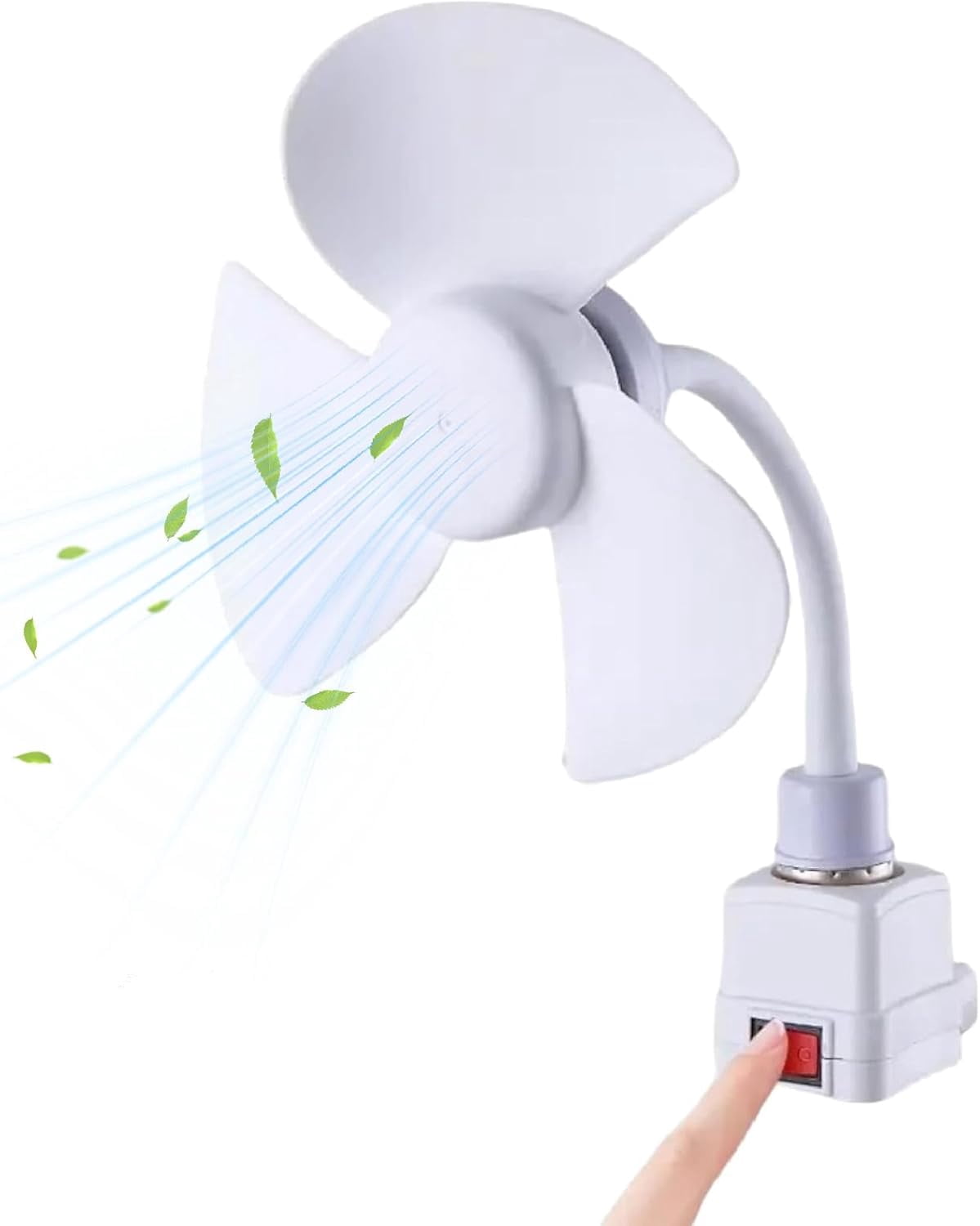 Socket Fan Kit With Plug Adapter.Multifunctional And Adjustable Angle Mini Quiet Electric Fan,For Home Kitchen,Dormitory,Office