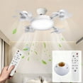 thumbnail image 1 of Socket Fan Light Ceiling Fans, Hanging Socket Fan Light with Remote Control or Base, E27 Screw Fan Pendant, Bedroom Silent Remote Control Ceiling Fan Light, Eye Protection Energy-saving Light Fan, 1 of 5
