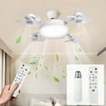 thumbnail image 1 of Socket Fan Light Ceiling Fans, Hanging Socket Fan Light with Remote Control or Base, E27 Screw Fan Pendant, Bedroom Silent Remote Control Ceiling Fan Light, Eye Protection Energy-saving Light Fan, 1 of 5
