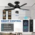 thumbnail image 1 of Socket Fan Light with Remote and App Control 22inch Ceiling Fan for E26 Base with Dimmable LED, 3 Color Temperatures, 1500 Lumens for Garage, Bedroom, Kitchen, 1 of 7