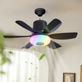 thumbnail image 1 of Socket Fan Light With Remote Timing Wireless Fan For Dining Room Ceiling Fan with Light (Black Upgrade), 1 of 10
