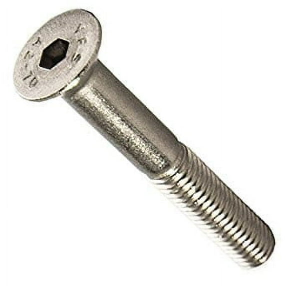Socket Flat Countersunk Head Cap Screw, DIN 7991, M8-1.25 x 70mm, Stainless Steel A2-70, Hex Socket (Quantity: 100)