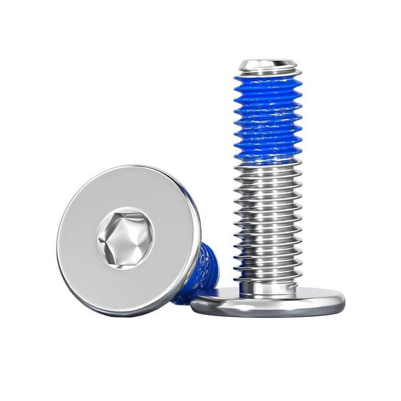 Socket Head Screw Furniture Bolts Countersunk Connector Screws, Stainless Steel 18-8 (304), Fully Threaded,Preventing Loose Screws, pre-Applied Glue Screws, Glue Screws