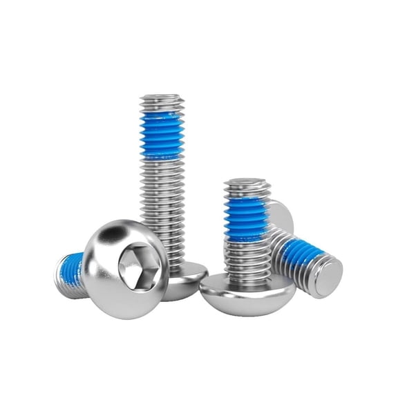 Socket Head Screw Furniture Bolts Screws, Stainless Steel 18-8 (304), Fully Threaded,Preventing Loose Screws, pre-Applied Glue Screws, Glue Screws