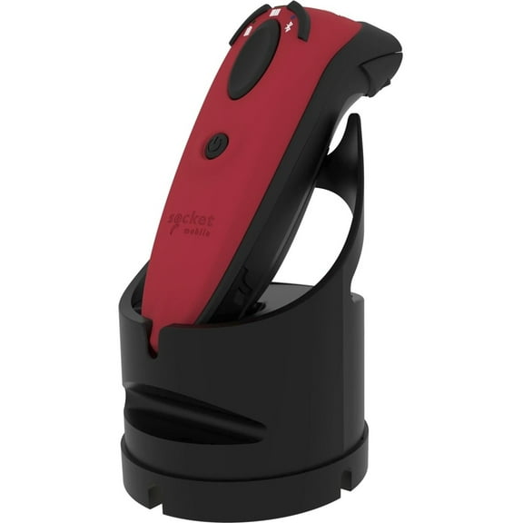 Socket Mobile D720 Barcode Scanner (with rechargeable battery pre-installed) - Wireless Connectivity - 1D, 2D - LED - Linear - Linear, Omni-directional - Bluetooth - USB - Red - Stand Included - IP54
