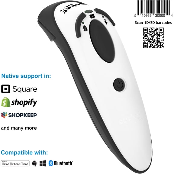 Socket Mobile DuraScan D740 Universal Barcode Scanner White CX37502402