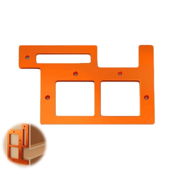 Socket Opening Template Cabinet Hardware Jig Tool 70x70mm Hole Sockets Box Bottom Template Made of Aluminum Ideal for Cabinet Installation and Hardware Fitting