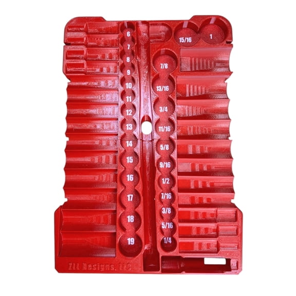 Socket Organizer Insert for 3/8" SAE & Metric 56-Piece Socket Set (48-22-9008) Compatible with Milwaukee Packout