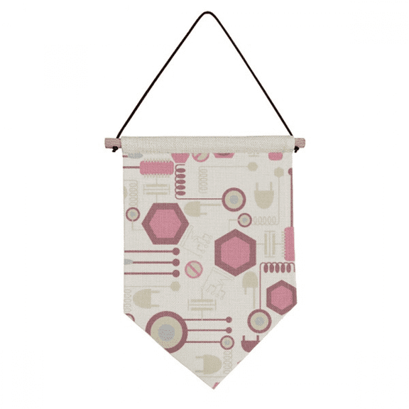 Socket Plug Circuit Diagram Pattern Canvas Flag Hanging Wall Art Decor Banner