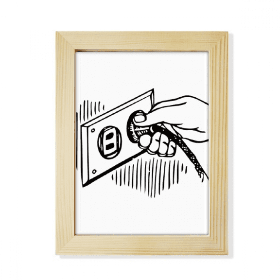 Socket Plug Pattern Circuit Diagram Desktop Adorn Photo Frame Display Art Painting Wooden