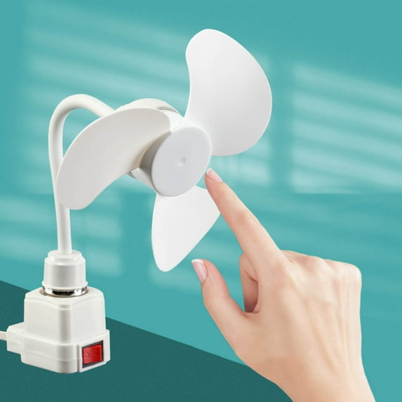 Socket-Powered Mini Fan, Flexible Gooseneck 360° Adjustable Silent Fan ...
