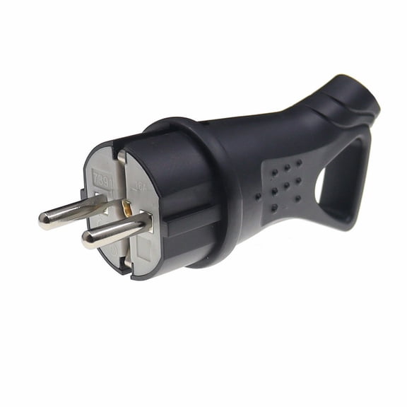 Socket Rubber Waterproof Electrical Grounded Eu Connector 16A 250V Plug Smile Home
