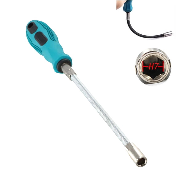Socket Screwdriver Non-slip Flexible screwdriver Hand Tools Multifunctional 7mm