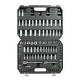 thumbnail image 1 of Socket Set 106 Pcs, 1/4" & 3/8" Drive Ratchet Socket Set, SAE & Metric, 6-Point, Deep/Standard, 5/32-1", 5-19mm with Storage Case, 1 of 7