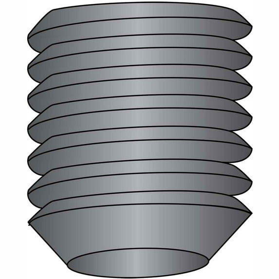 Socket Set Screw, 8-32 x 1/4", Cup Point, Steel, Black Oxide, Coarse, 100 Pack
