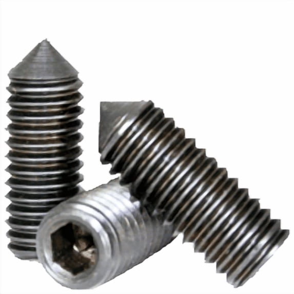 Socket Set Screw, Cone Point, 1/4-20 x 1/4", Alloy Steel, Black Oxide, Hex Socket (Quantity: 5000)