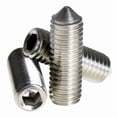 thumbnail image 1 of Socket Set Screw, Cone Point, 6-32 x 3/8", Stainless Steel, 18-8, Hex Socket Drive (Quantity: 100), 1 of 1