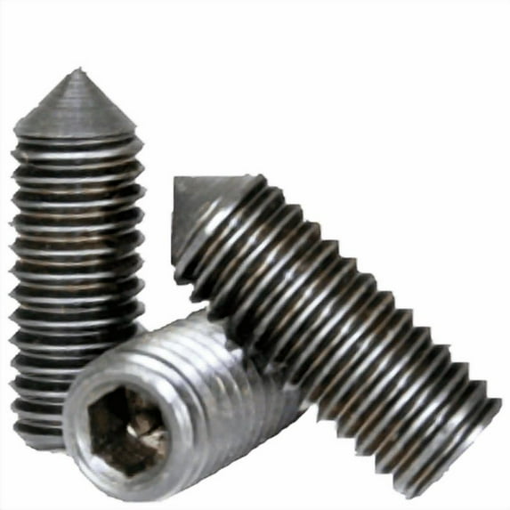 Socket Set Screw, Cone Point, DIN 914, M10-1.5 x 20mm, Alloy Steel Metric Class 14.9 - 45H, Black Oxide, Hex Socket (Quantity: 100)