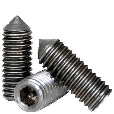 Socket Set Screw, Cone Point, DIN 914, M6-1.0 x 20mm, Alloy Steel Metric Class 14.9 - 45H, Black Oxide, Hex Socket (Quantity: 100)