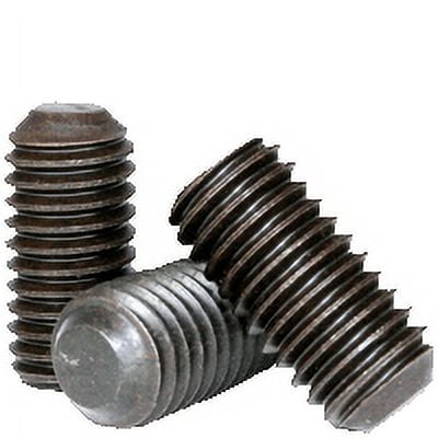 Socket Set Screw, Flat Point, 4-40 x 1/2", Alloy Steel, Black Oxide, Hex Socket (Quantity: 100)