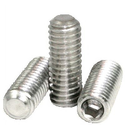 Socket Set Screw, Flat Point, 4-40 x 1/8", Stainless Steel, 18-8, Hex Socket Drive (Quantity: 100)