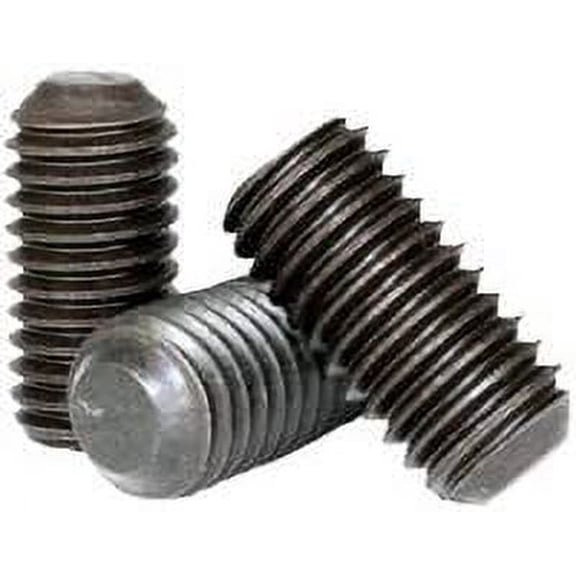 Socket Set Screw, Flat Point, DIN 913, M5-0.8 x 8mm, Alloy Steel Metric Class 14.9-45H, Black Oxide, Hex Socket (Quantity: 100) Coarse Thread, Thread Diamater: M5 x Length: 8mm