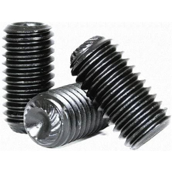 Socket Set Screw, Knurled Cup Point, 5/16-18 x 5/8", Alloy Steel, Black Oxide, Hex Socket (Quantity: 100) Coarse Thread, Thread Diamater: 5/16 inch x Length: 5/8 inch