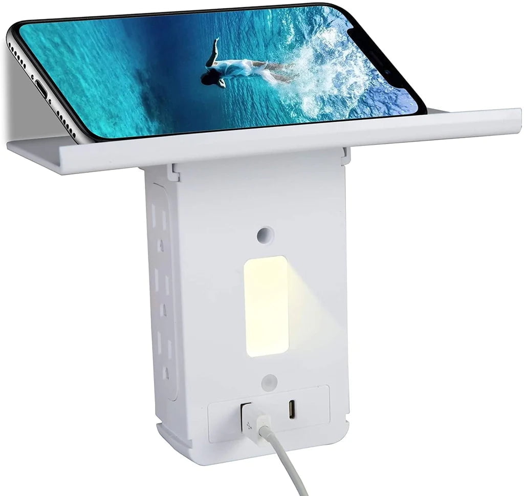 Socket Shelf Outlet-2 Pack Surge Protector Extender Multiple Outlet ...