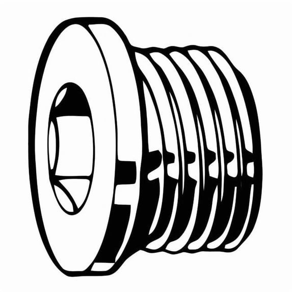 Socket Spoke Screw Plug, 24 mm Dia, Steel Plain, 10 PK M07640.240.0150