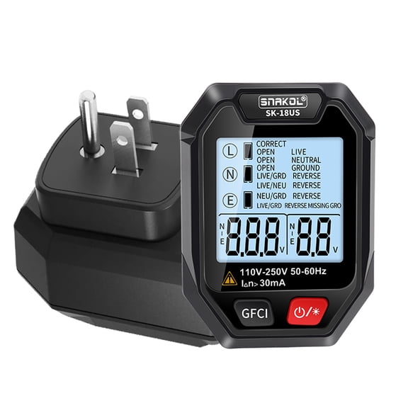 Socket Tester,Voice Shutdown Function Tester Rcd Socket Tester Display With Voice Shutdown Function Office Lcd Display With Office And Use With Voice Shutdown Function Office And Rcd Tool Lcd