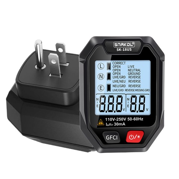 Socket Tester,With Voice Shutdown Function Office And Voice Shutdown Function Office And Use Tester Rcd Socket Tester Rcd Tool Lcd Display With Voice Lcd Display With Huiop Multicolor Plug